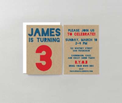 Box Birthday: Kids Party Invitation
