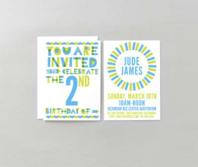 Color Block: Kids Party Invitation