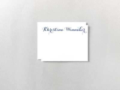 Calligraphy: Flat Note Card