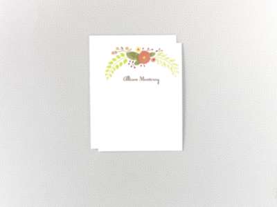 Flora and Fauna: Flat Note Card