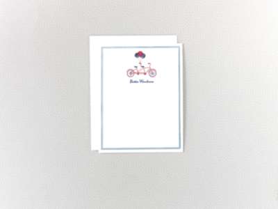 French Bicycle: Flat Note Card
