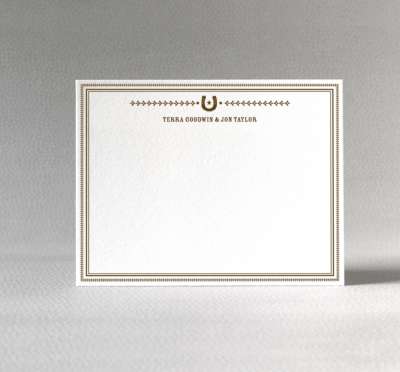 Horseshoe: Flat Notecard