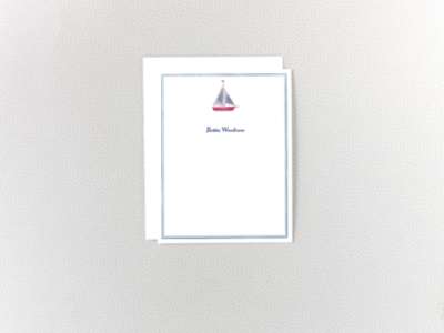 Sailboat: Flat Note Card