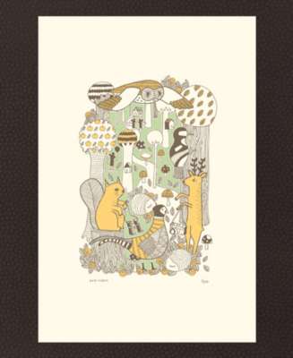 Forest Expedition Letterpress Print