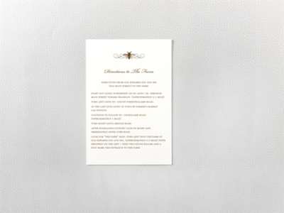 Belle Epoque---Letterpress Details Card