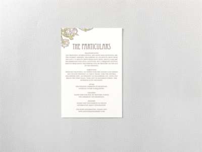 Nouveau Peonies: Digital Details Card