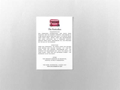 Visit London---Letterpress Details Card