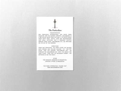 Visit Paris---Letterpress Details Card