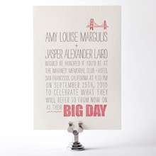 Big Day: Letterpress Wedding Invitation