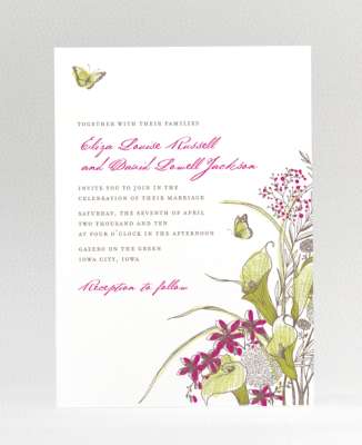 Calla Lily: Wedding Invitation