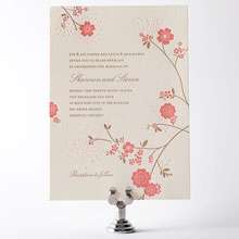 Cherry Blossom: Letterpress Wedding Invitation