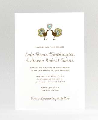 Daydream---Letterpress Wedding Invitation