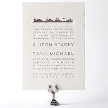 Desert Skyline: Letterpress Wedding Invitation