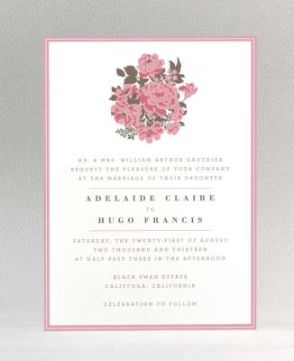 English Rose: Wedding Invitation