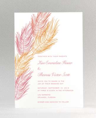 Feathers: Wedding Invitation