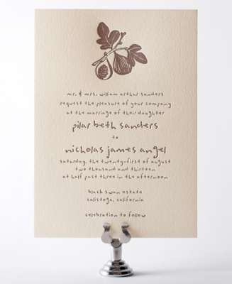 Figs Letterpress Wedding Invitation