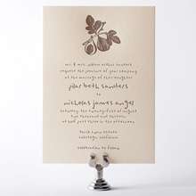 Figs---Letterpress Wedding Invitation