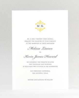 Fillmore: Wedding Invitation