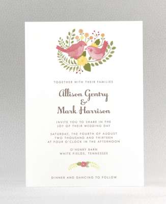 Flora and Fauna: Wedding Invitation