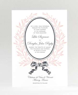 French Bow: Wedding Invitation