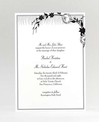 French Deco: Letterpress Wedding Invitation