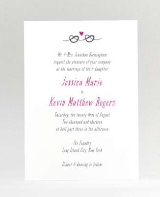 Love Knot---Wedding Invitation