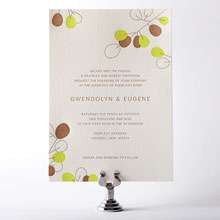 Lunaria: Letterpress Wedding Invitation