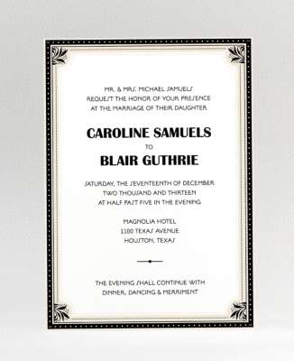 Marquee: Wedding Invitation