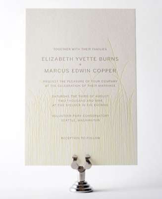 Meadow Letterpress Wedding Invitation