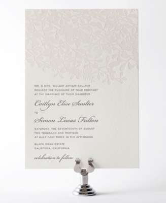 Midsummer Letterpress Wedding Invitation