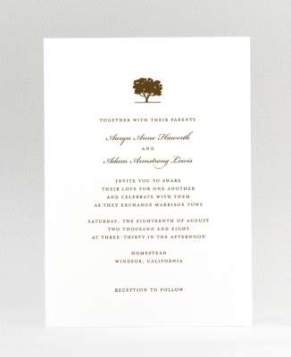 Oak: Wedding Invitation