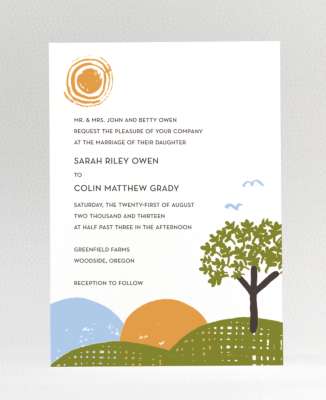 Rolling Acres: Wedding Invitation