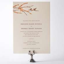 Sparrows: Letterpress Wedding Invitation