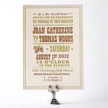 Tahoe: Letterpress Wedding Invitation