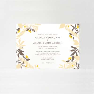 Tropic: Letterpress Wedding Invitation