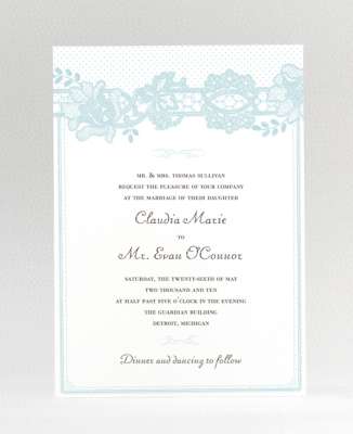 Vintage Lace---Wedding Invitation