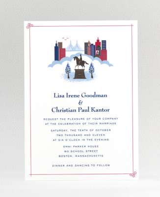 Visit Boston: Wedding Invitation