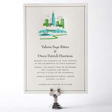 Visit Chicago: Letterpress Wedding Invitation
