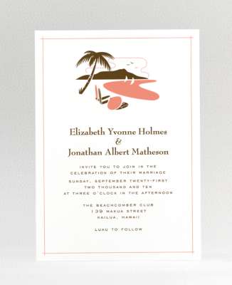 Visit Hawaii---Digital Wedding Invitation