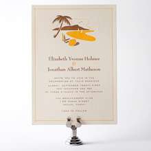 Visit Hawaii: Letterpress Wedding Invitation