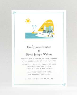 Visit Los Angeles---Wedding Invitation