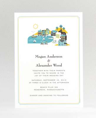 Visit Martha's Vineyard---Wedding Invitation