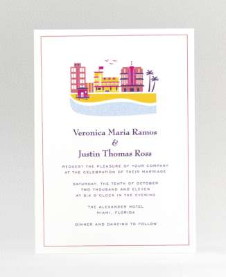 Visit Miami: Wedding Invitation