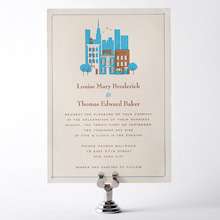 Visit New York---Letterpress Wedding Invitation