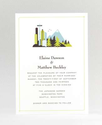 Visit Seattle---Wedding Invitation