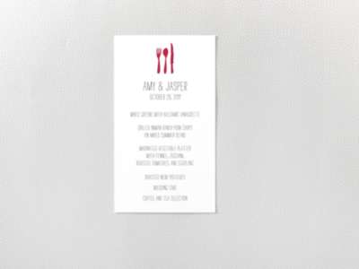 Big Day: Digital Menu Card