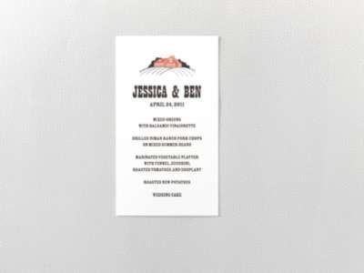 Heartland---Letterpress Menu Card