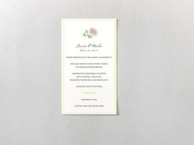 Heirloom Harvest Digital Menu Card