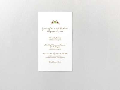 Home Sweet Home---Letterpress Menu Card