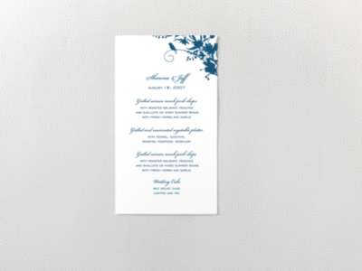 L'Oiseau---Letterpress Menu Card